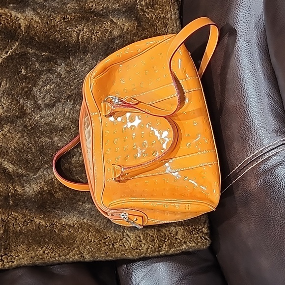 Arcadia Bags Hotauthentic Arcadia Orange Patent Leather Purse Bag